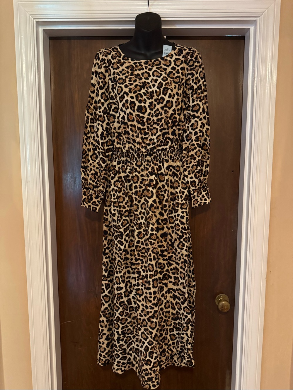 Loft Animal Print Maxi Dress - Size MP - 51” in Length - NWT